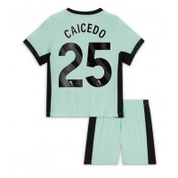 Chelsea Moises Caicedo #25 Tredje Dräkt Barn 2023-24 Kortärmad (+ Korta byxor)